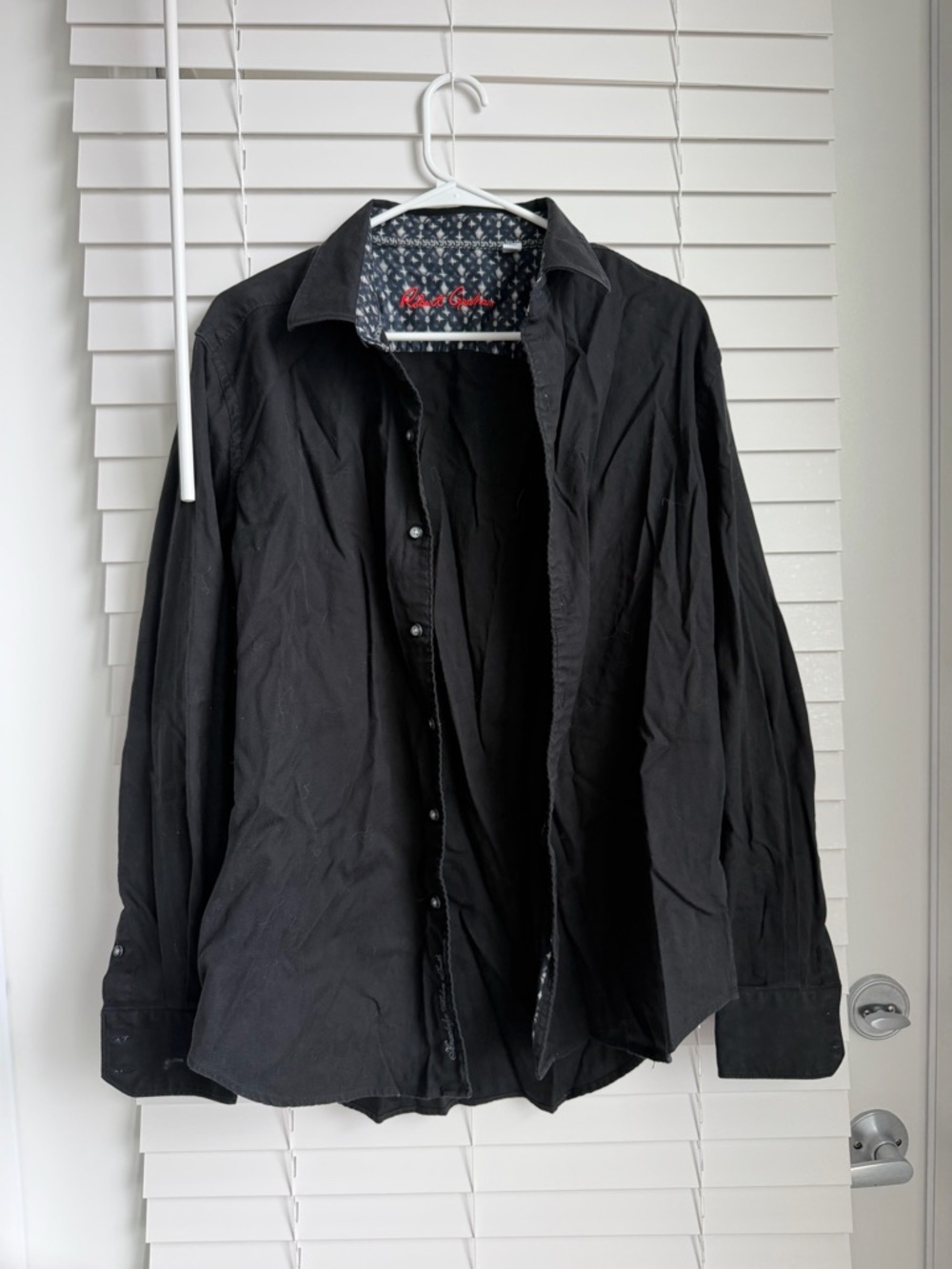 Robert Graham Black Men's Long-Sleeve Button-Up Shirt